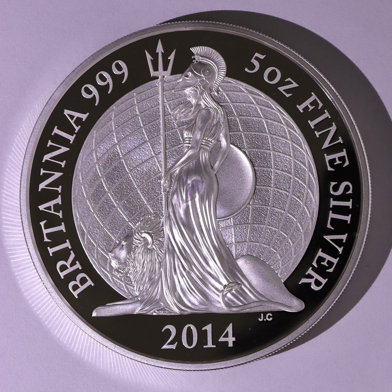 【大人気・大型銀貨】2014年 イギリス 10ポンド（5オンス)銀貨 ブリタニア