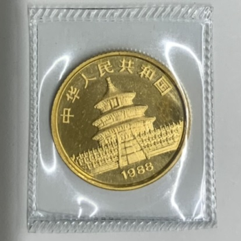 ●一点モノ● 中国 1988年パンダ金貨  10元金貨 1/10oz 未使用
