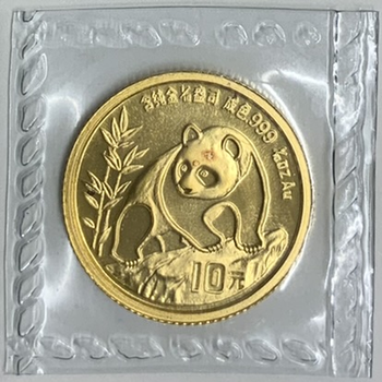 ●一点モノ● 中国 1990年パンダ金貨  10元金貨 1/10oz 未使用