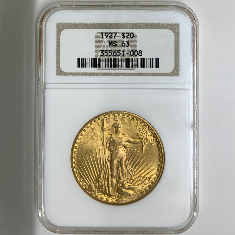 １９２７年 イタリア ５リラ 銀貨 MS６３-
