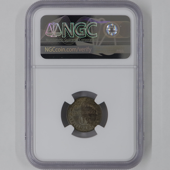 ●一点モノ● イタリア 1867年M BN KM14.2 エマヌエル2世 50センテシミ銀貨 未使用 NGC：MS65　