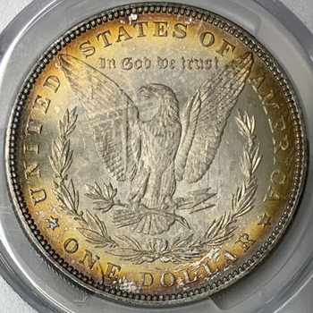 ●一点モノ● アメリカ 1885年KM110 モルガンダラー 1ドル銀貨 完全未使用 【PCGS：MS66　トーン好】