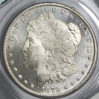 ●一点モノ● アメリカ 1879年SKM110 モルガンダラー 1ドル銀貨 未使用　プルーフライク 【PCGS：MS63PL】