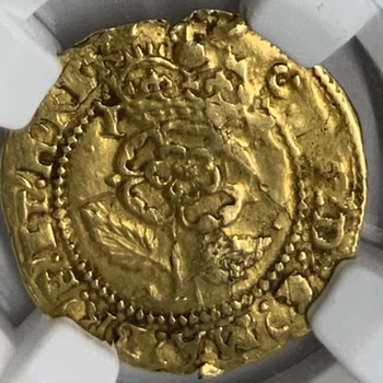 ●一点モノ● 英国 1617年18S-2628 ジェームズ1世 シスル・クラウン金貨 美品 【NGC：XF45】