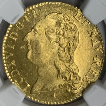 ●一点モノ● フランス 1786年C83／F475 ルイ16世 1ルイドール金貨 完全未使用 【NGC：MS67】