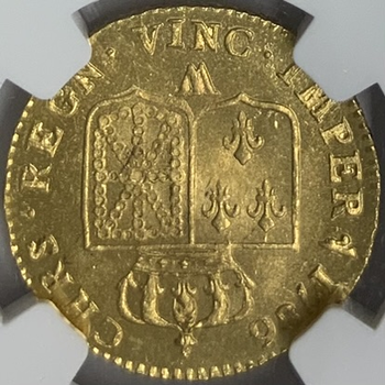 ●一点モノ● フランス 1786年C83／F475 ルイ16世 1ルイドール金貨 完全未使用 【NGC：MS67】