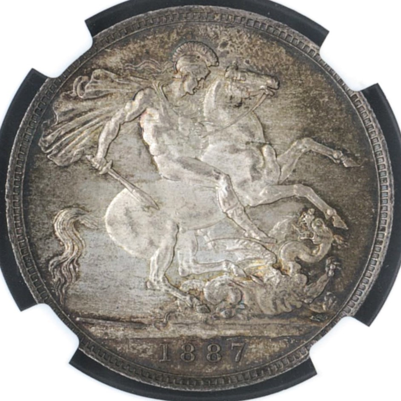 ○一点モノ○ 英国 1887年 KM765 ヴィクトリア女王像 ジュビリーヘッド 1クラウン銀貨 未使用 【NGC：MS64】 | オンラインショップ  | 泰星コイン株式会社