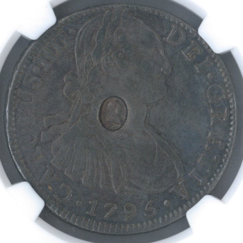 ●一点モノ● 英国 1797～1799年 KM634 カウンターマーク 1ドル加刻銀貨 極美 【NGC：XF45】