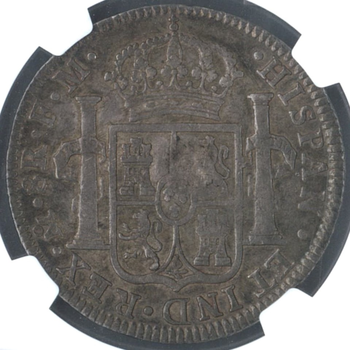 ●一点モノ● 英国 1797～1799年 KM634 カウンターマーク 1ドル加刻銀貨 極美 【NGC：XF45】