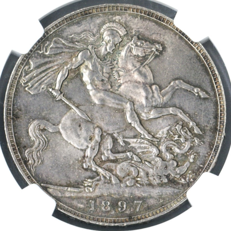 ○一点モノ○ 英国 1897年LXI KM783 ヴィクトリア女王像