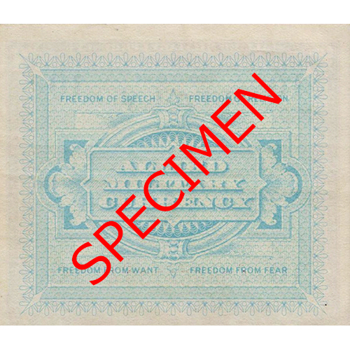 イタリア 1943年 イタリアの紙幣 旧連合軍軍票4種セット 極美